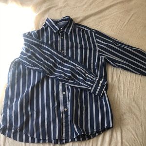 Vintage Eddie Bauer Vertical Striped Button-Up!